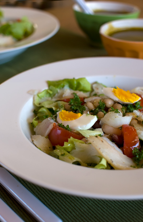 salade de blé et elbot fumé